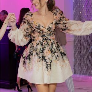 Zimmerman illustration mini dress